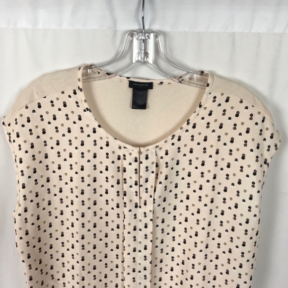 Ann Taylor cap sleeve flowy blouse - Picture 2 of 7